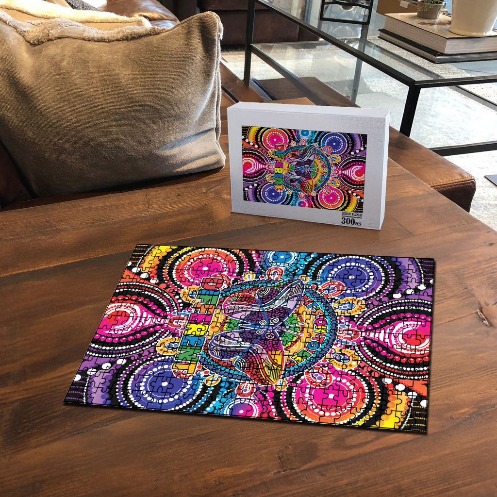 Australia Indigenous Autism Support Puzzle Its Okay To Be Different
