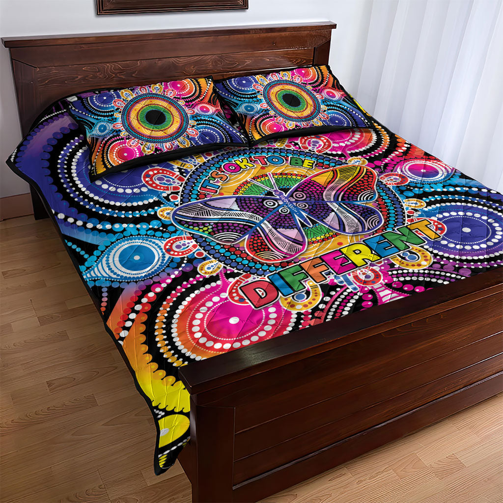 Australia Indigenous Autism Support Quilt Bed Set Its Okay To Be Different