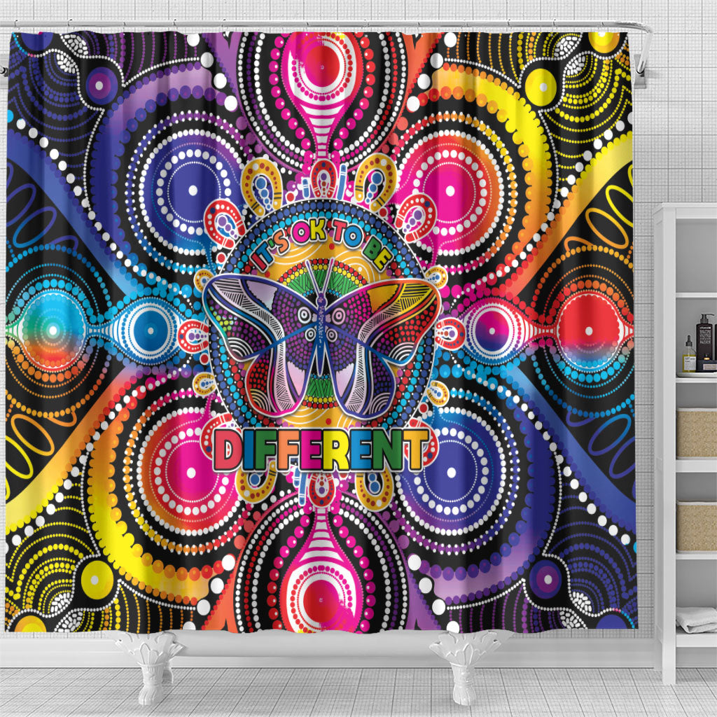 Australia Indigenous Autism Support Shower Curtain Its Okay To Be Different