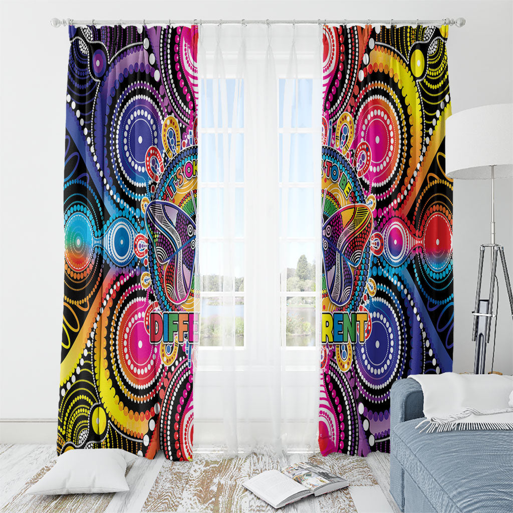 Australia Indigenous Autism Support Window Curtain Its Okay To Be Different
