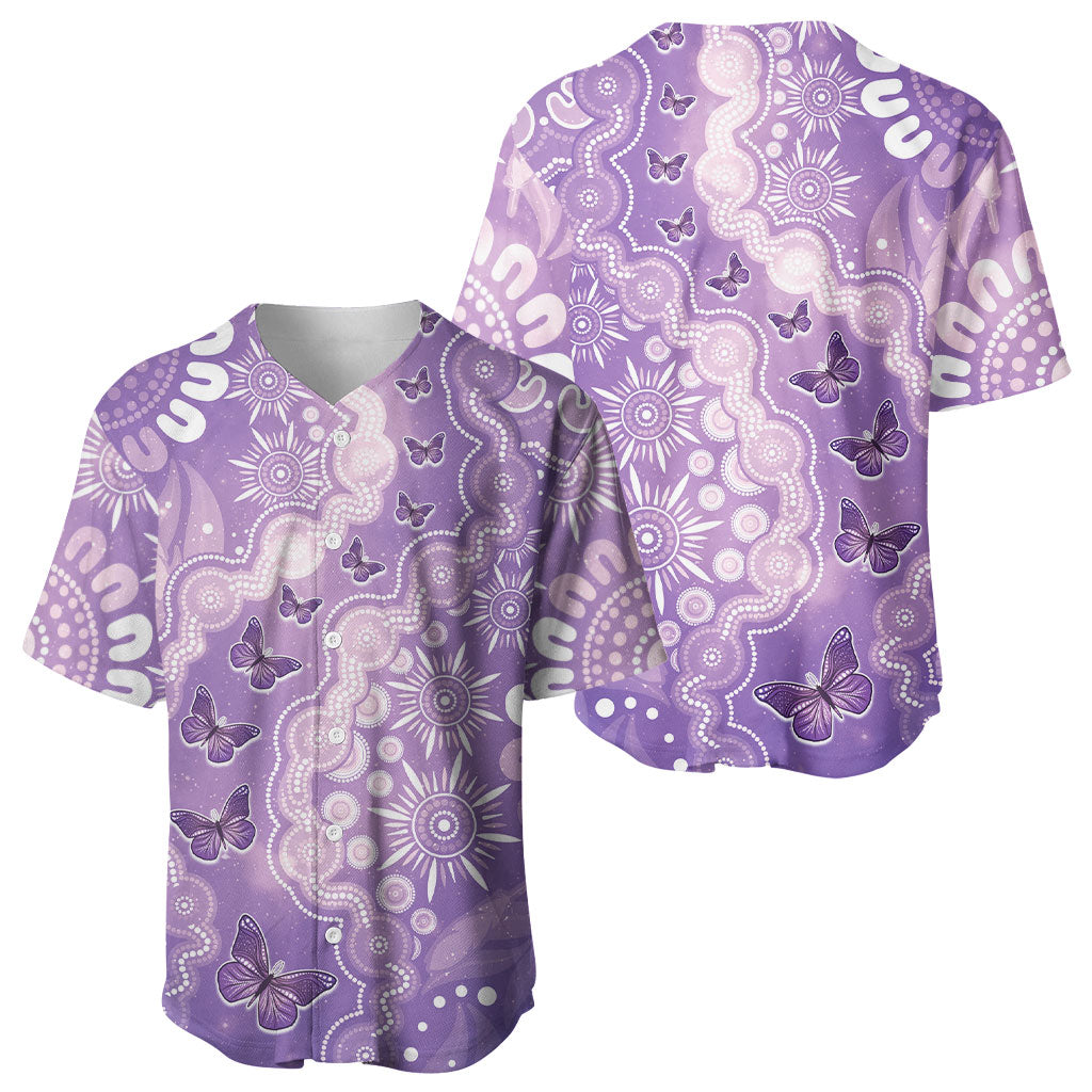 Australia Epilepsy Support Baseball Jersey Purple Butterflies Aboriginal