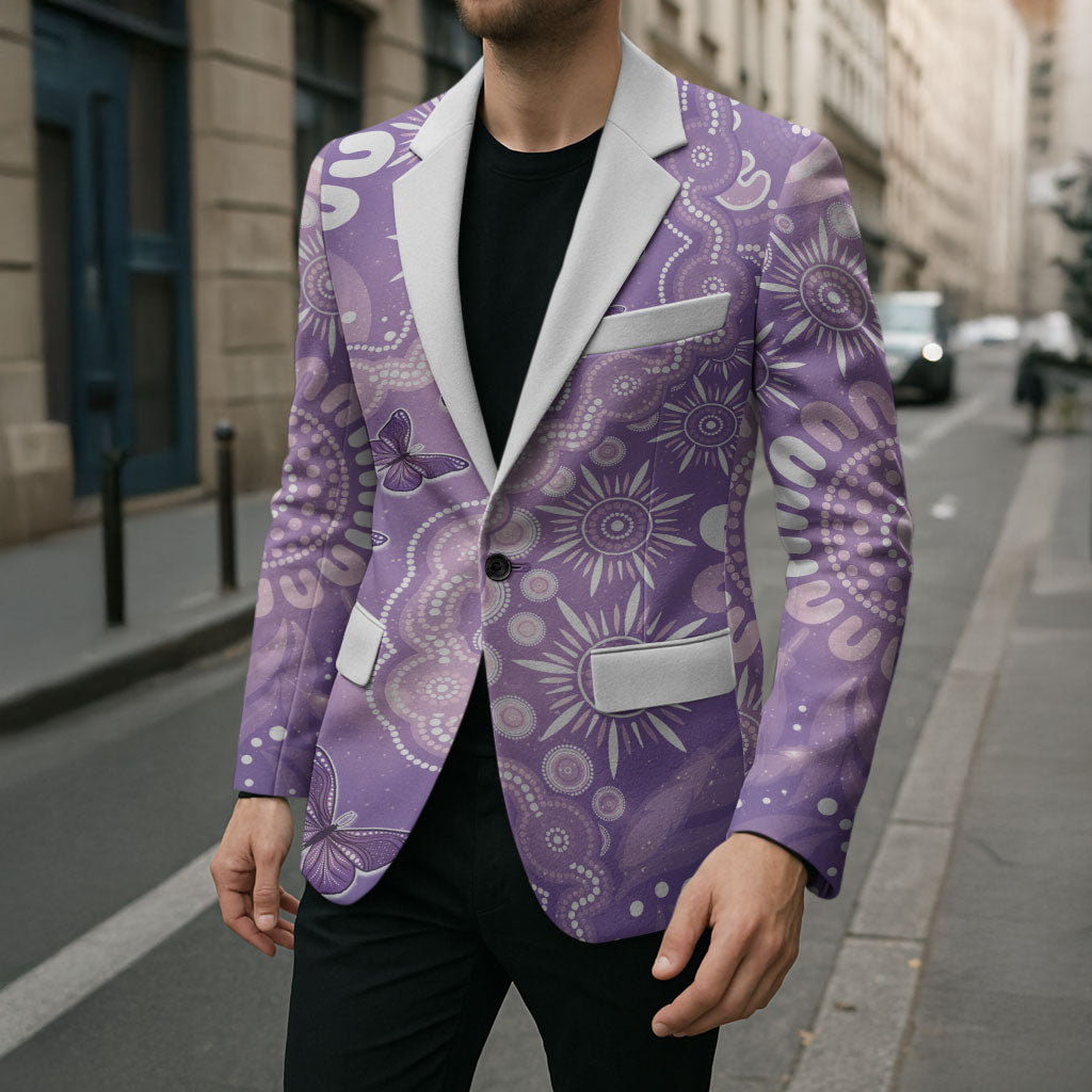 Australia Epilepsy Support Blazer Purple Butterflies Aboriginal