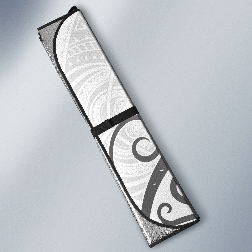 Brain Cancer Support Auto Sun Shade Ribbon Polynesian Pattern