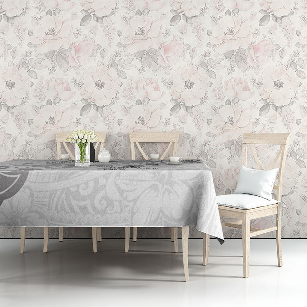 Brain Cancer Support Tablecloth Ribbon Polynesian Pattern