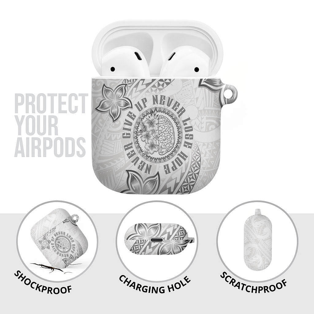 Brain Cancer Warrior AirPods Case Never Give Up