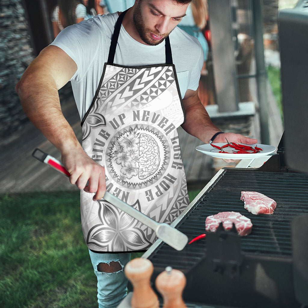 Brain Cancer Warrior Apron Never Give Up