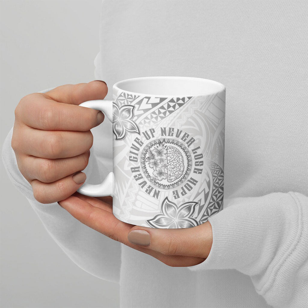 Brain Cancer Warrior Ceramic Mug Never Give Up