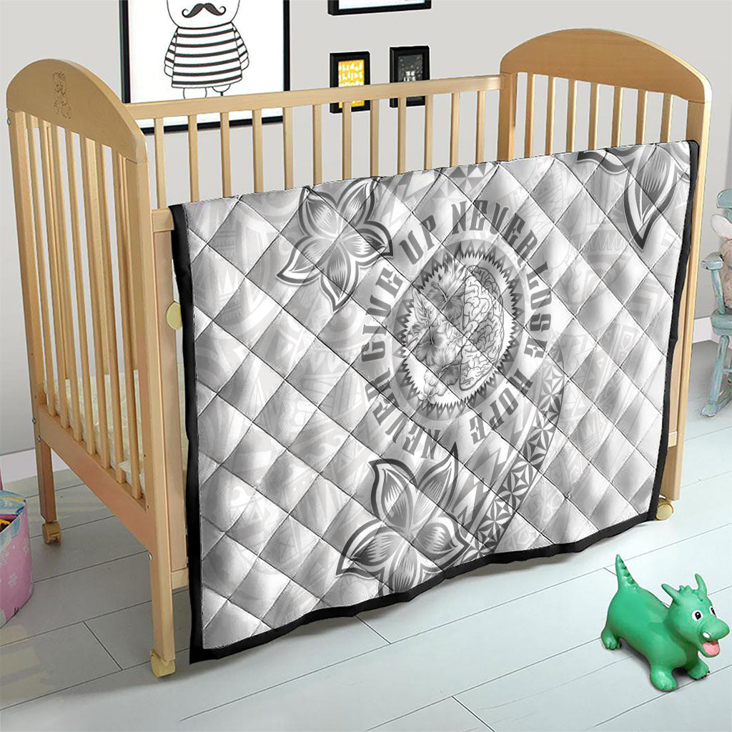 Brain Cancer Warrior Quilt Never Give Up