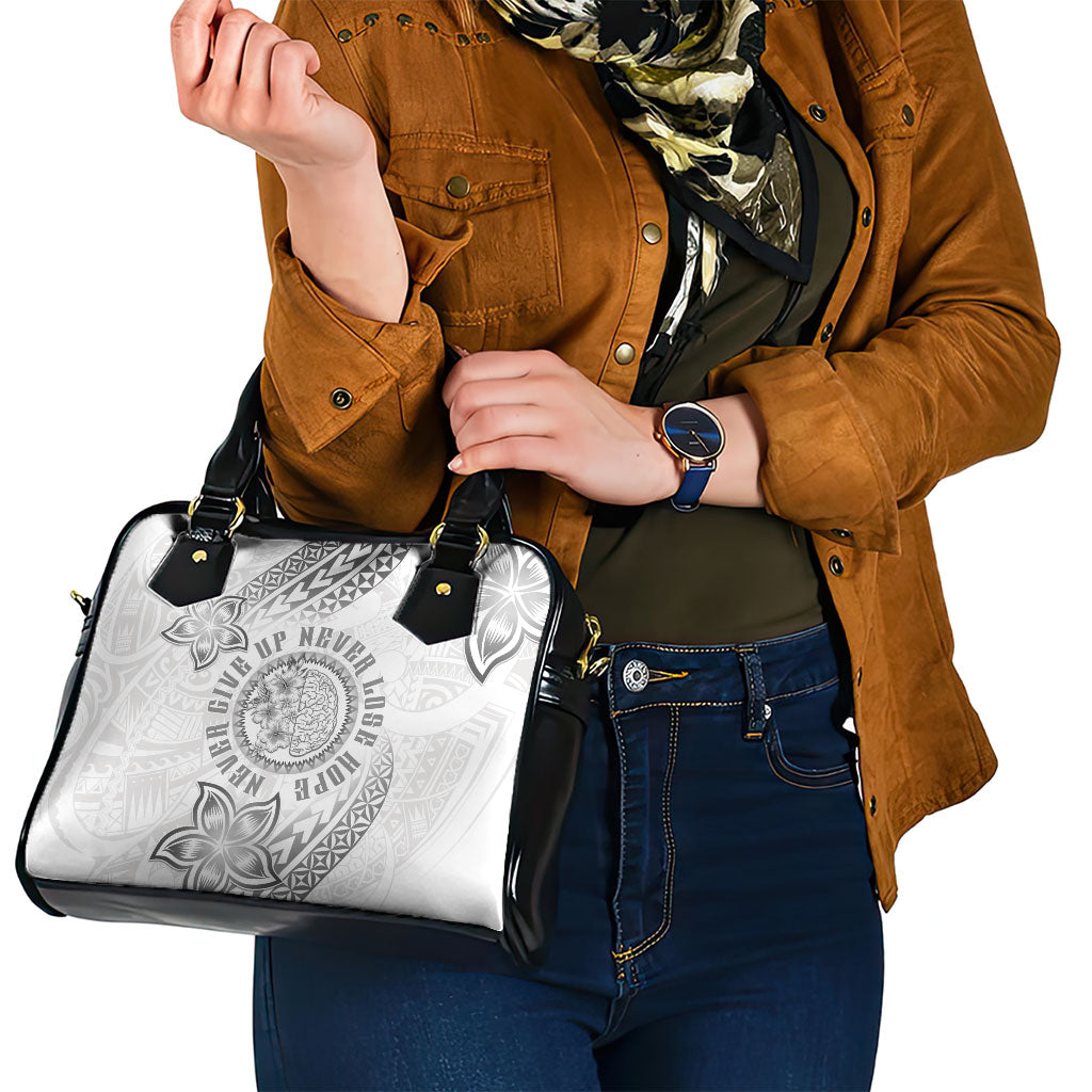 Brain Cancer Warrior Shoulder Handbag Never Give Up