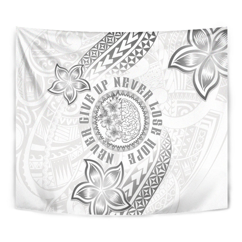 Brain Cancer Warrior Tapestry Never Give Up