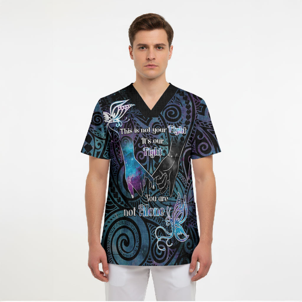 Suicide Prevention Scrub Top You Are Not Alone