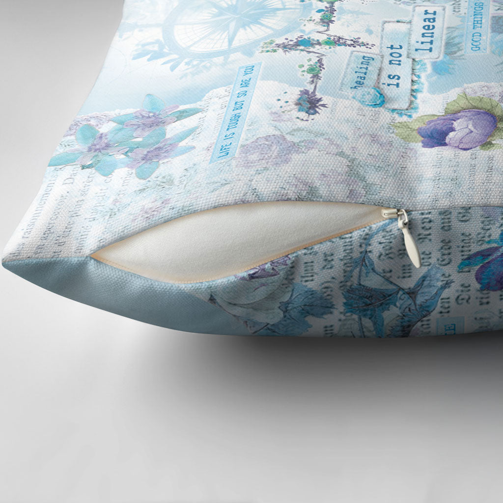 Mental Health Pillow Cover Healing Is Not Linear