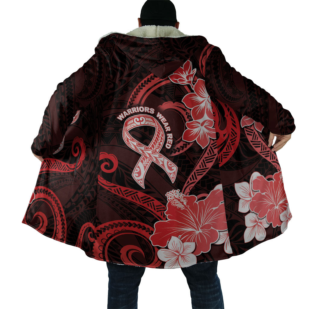 Heart Health Support Cloak Warrior Wears Red Polynesian Style