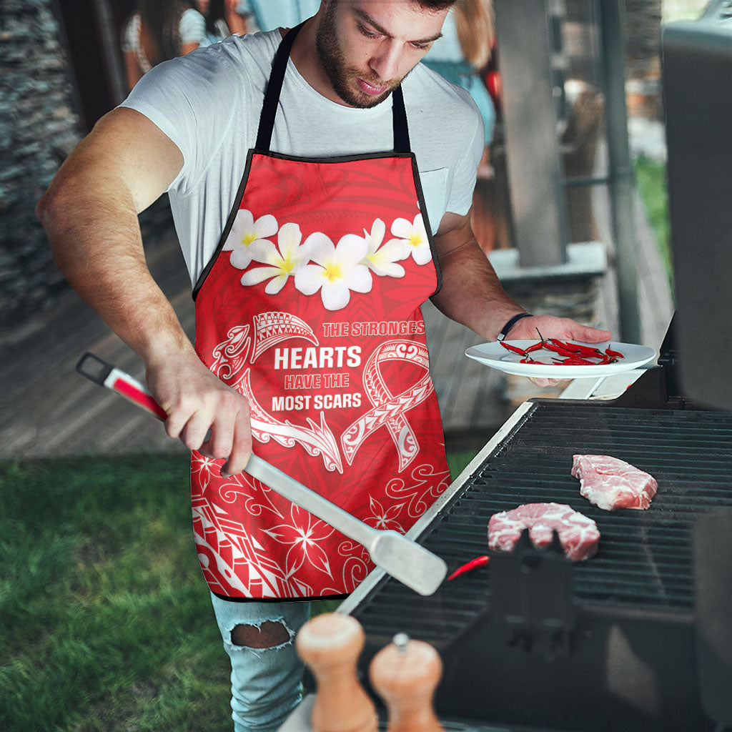 Heart Health Support Apron Polynesian Red Ribbon