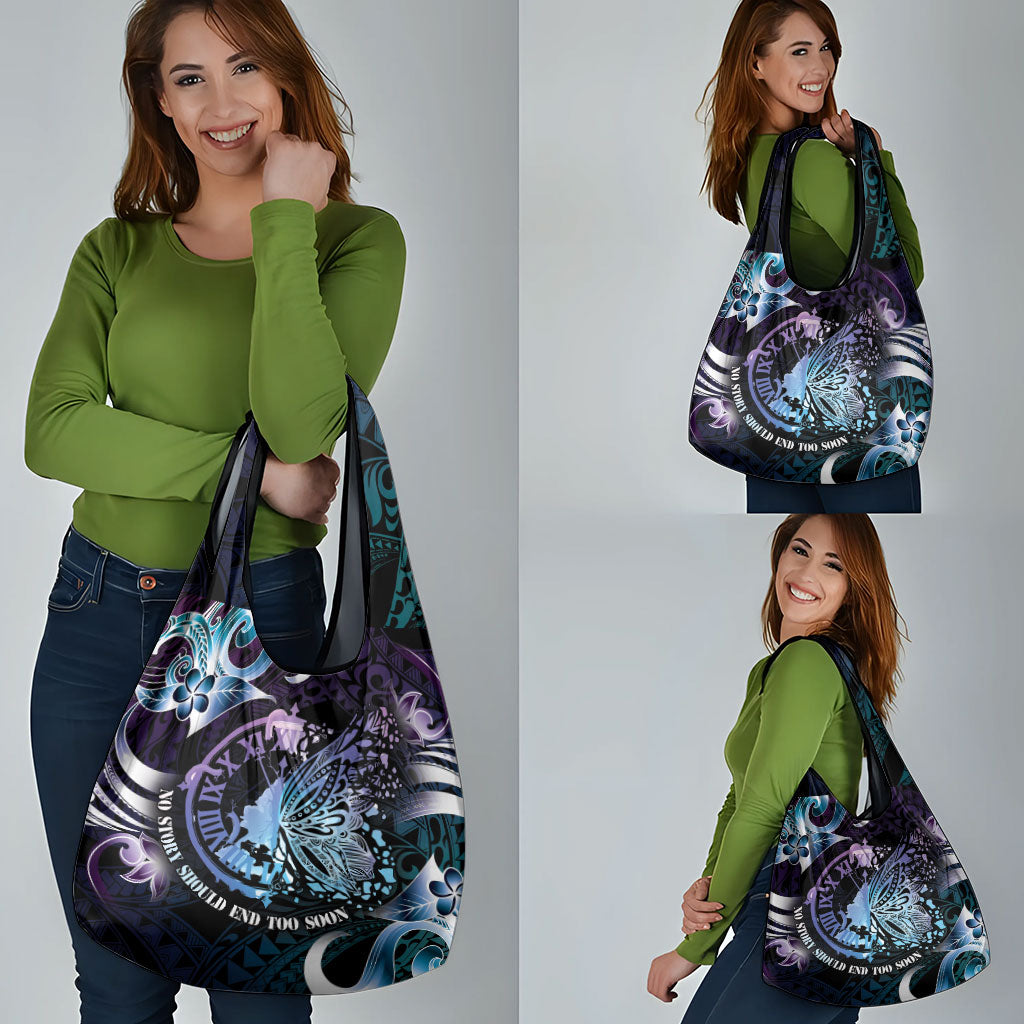 Polynesia Suicide Prevention Grocery Bag No Story Should End Too Soon