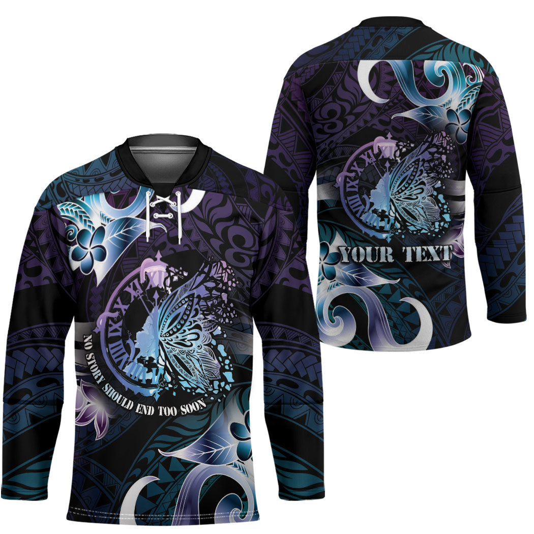 Personalised Polynesia Suicide Prevention Hockey Jersey No Story Should End Too Soon