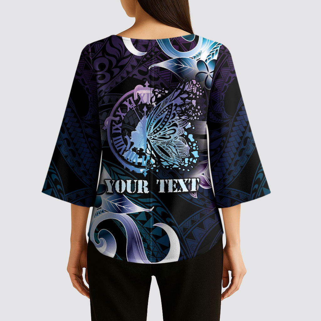 Personalised Polynesia Suicide Prevention Kimono Sleeve Blouse No Story Should End Too Soon