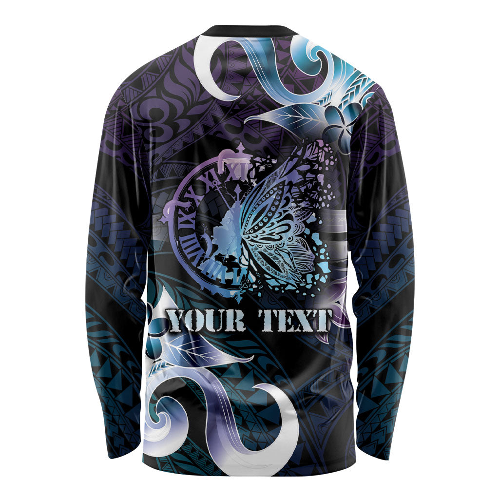 Personalised Polynesia Suicide Prevention Long Sleeve Shirt No Story Should End Too Soon
