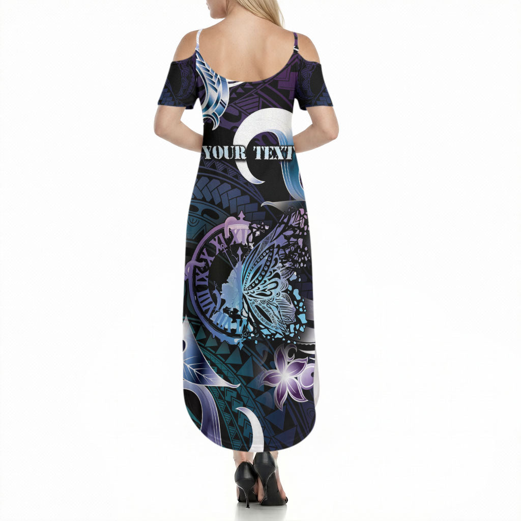 Personalised Polynesia Suicide Prevention Summer Maxi Dress No Story Should End Too Soon