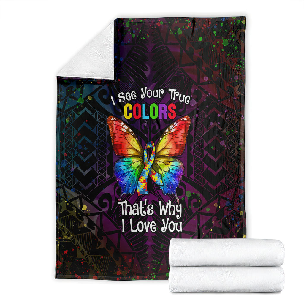 I See Your True Colors Blanket Autism Support
