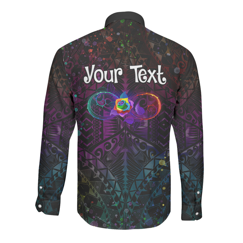I See Your True Colors Personalised Long Sleeve Button Shirt Autism Support