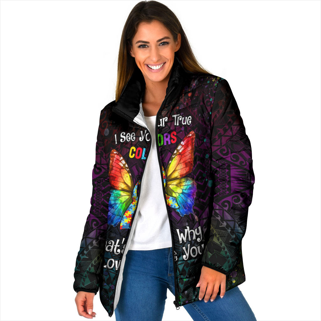 I See Your True Colors Personalised Padded Jacket Autism Support