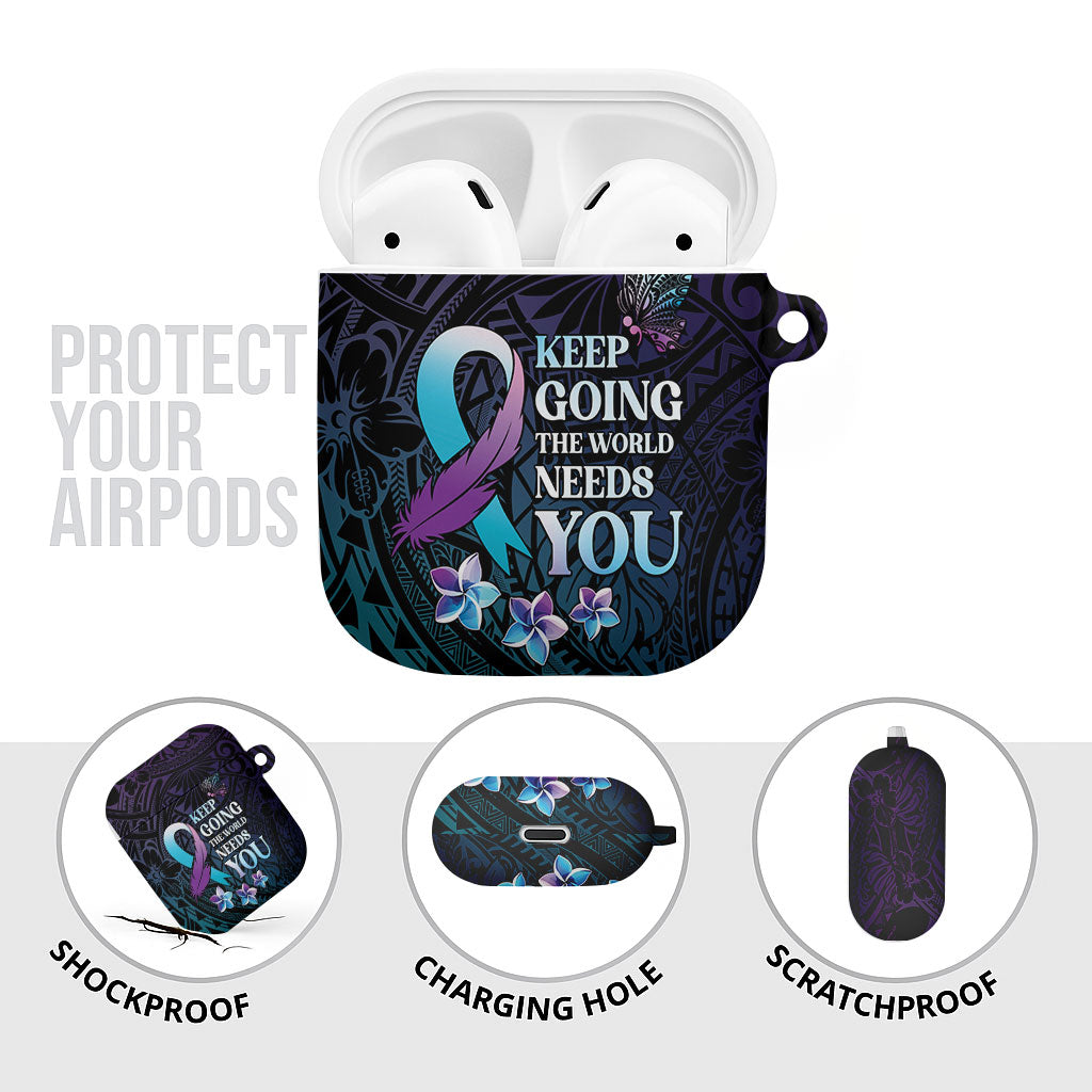 Polynesia Suicide Prevention AirPods Case Keep Going The World Needs You