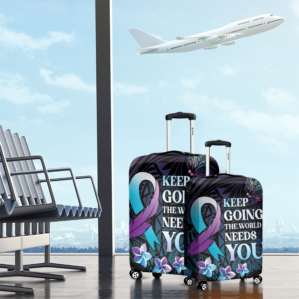 Polynesia Suicide Prevention Luggage Cover Keep Going The World Needs You