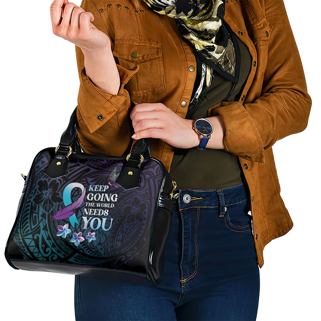 Polynesia Suicide Prevention Shoulder Handbag Keep Going The World Needs You