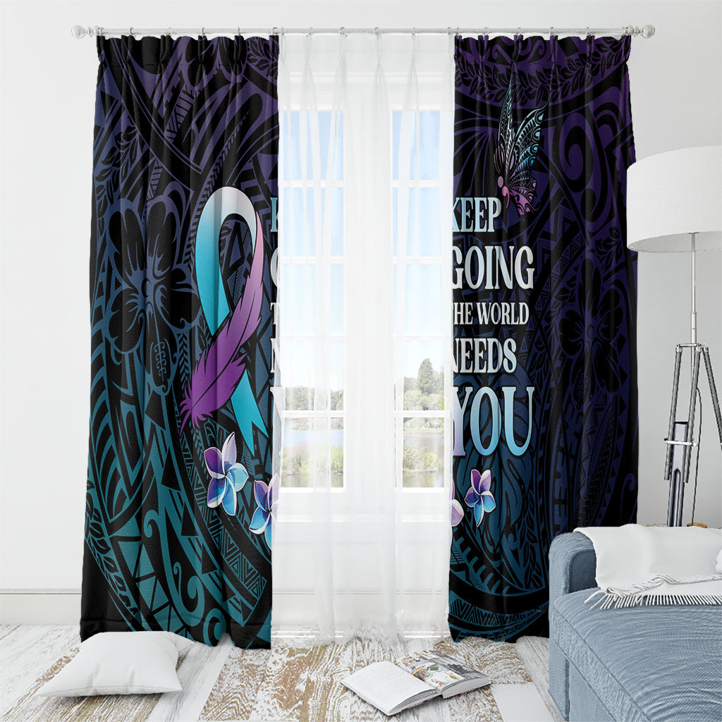 Polynesia Suicide Prevention Window Curtain Keep Going The World Needs You