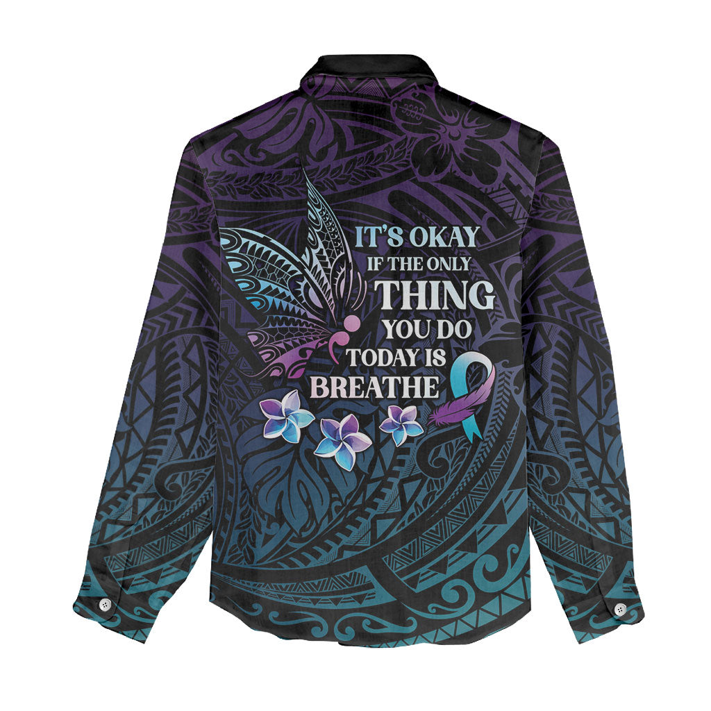 Polynesia Suicide Prevention Women Casual Shirt Keep Going The World Needs You