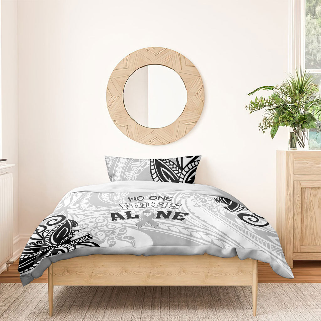Polynesia Brain Cancer Bedding Set No One Fights Alone