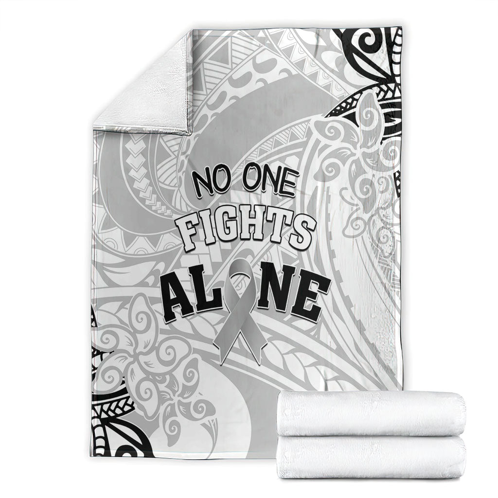 Polynesia Brain Cancer Blanket No One Fights Alone