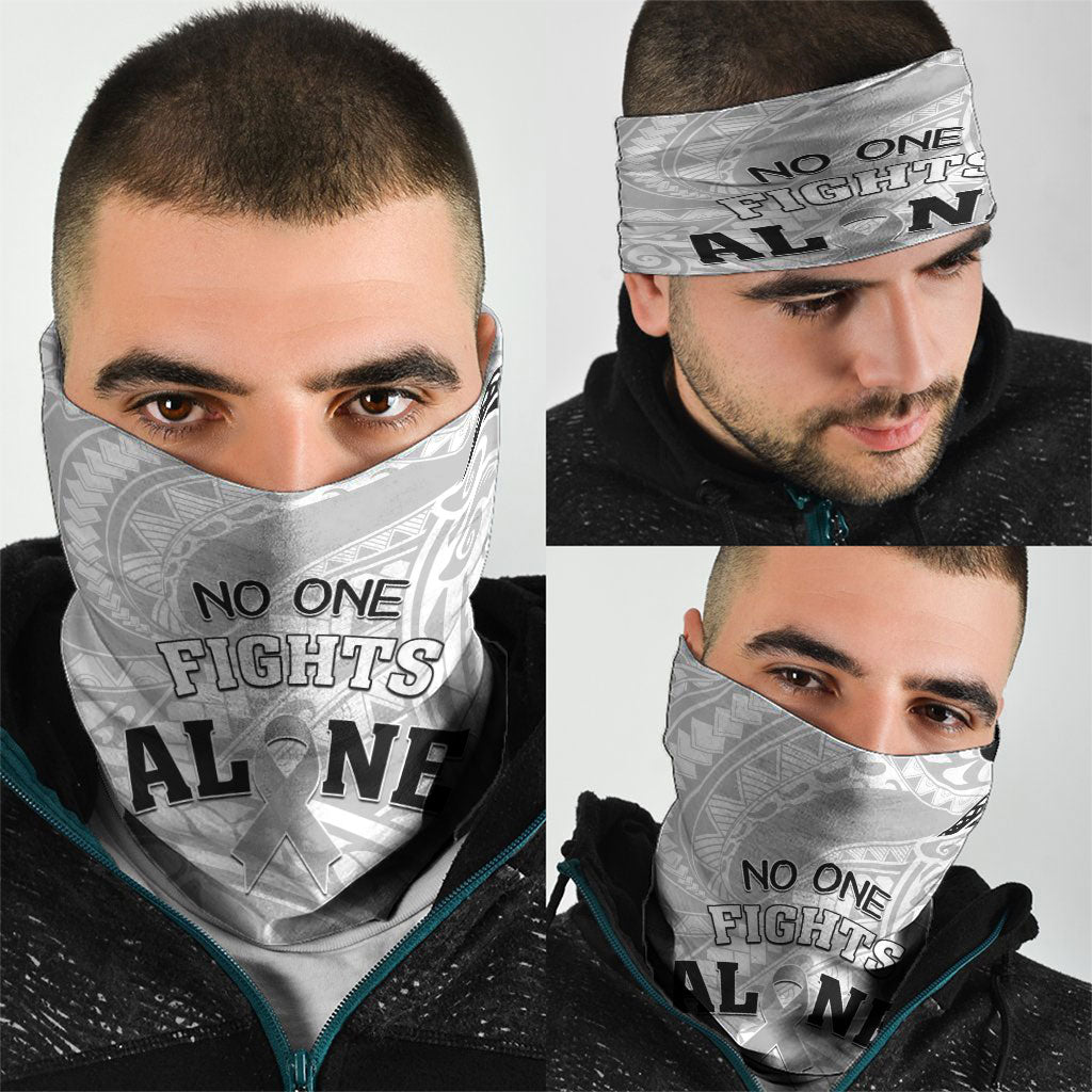 Polynesia Brain Cancer Neck Gaiter No One Fights Alone