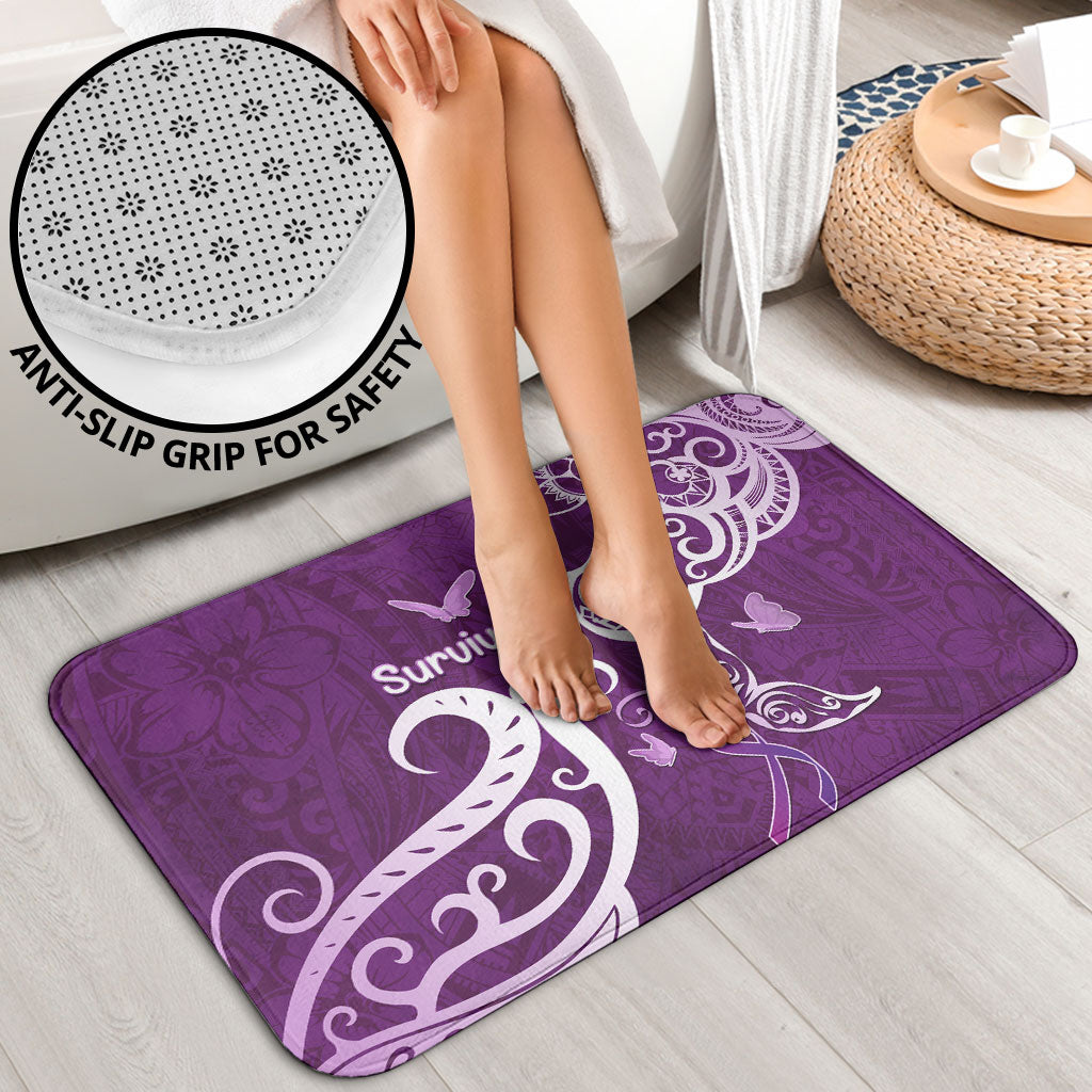 Fibromyalgia Support Bathroom Set Polynesian Purple Ribbon