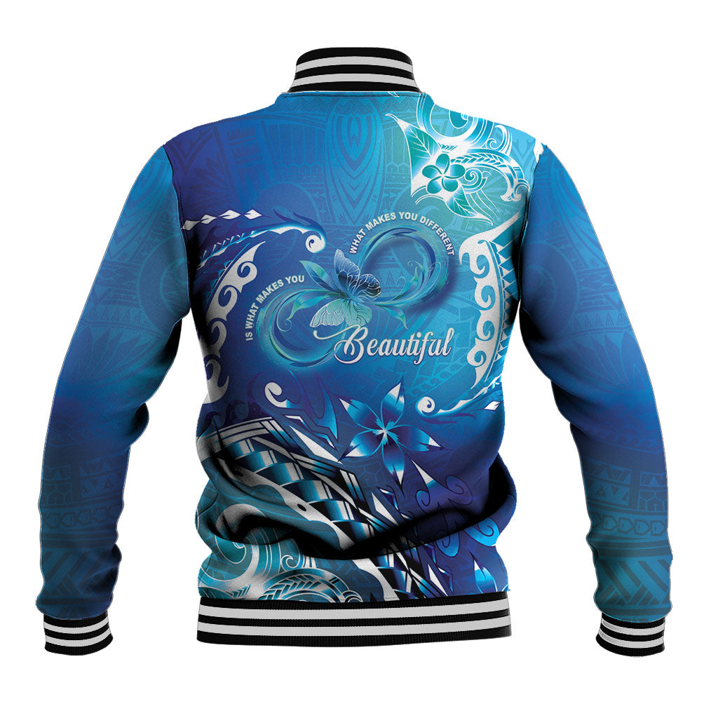Polynesia Autism Support Baseball Jacket Be In Awe Of My 'Tism