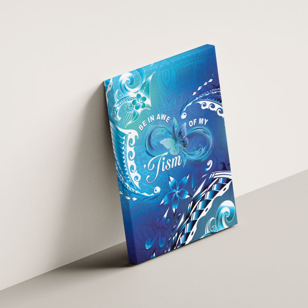 Polynesia Autism Support Canvas Wall Art Be In Awe Of My 'Tism
