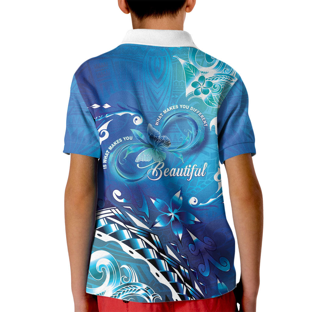 Polynesia Autism Support Kid Polo Shirt Be In Awe Of My 'Tism