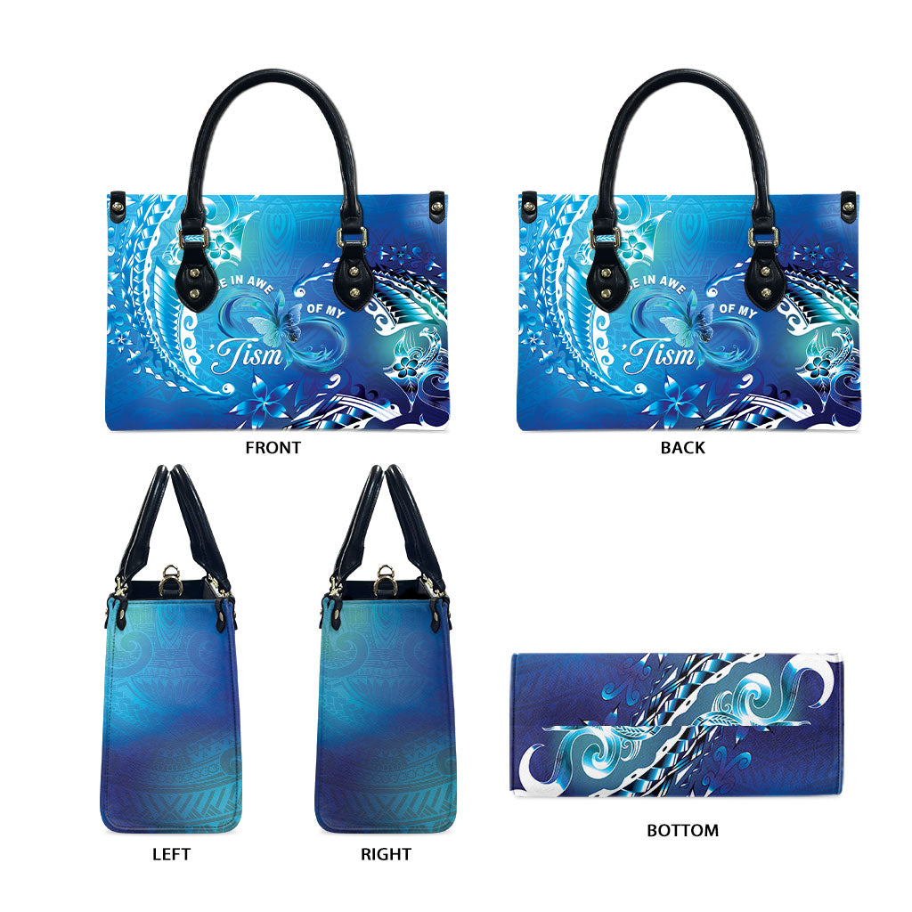 Polynesia Autism Support Leather Bag Be In Awe Of My 'Tism