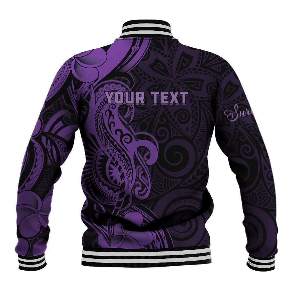 Personalised Lupus Warrior Baseball Jacket Never Give Up Polynesian Style