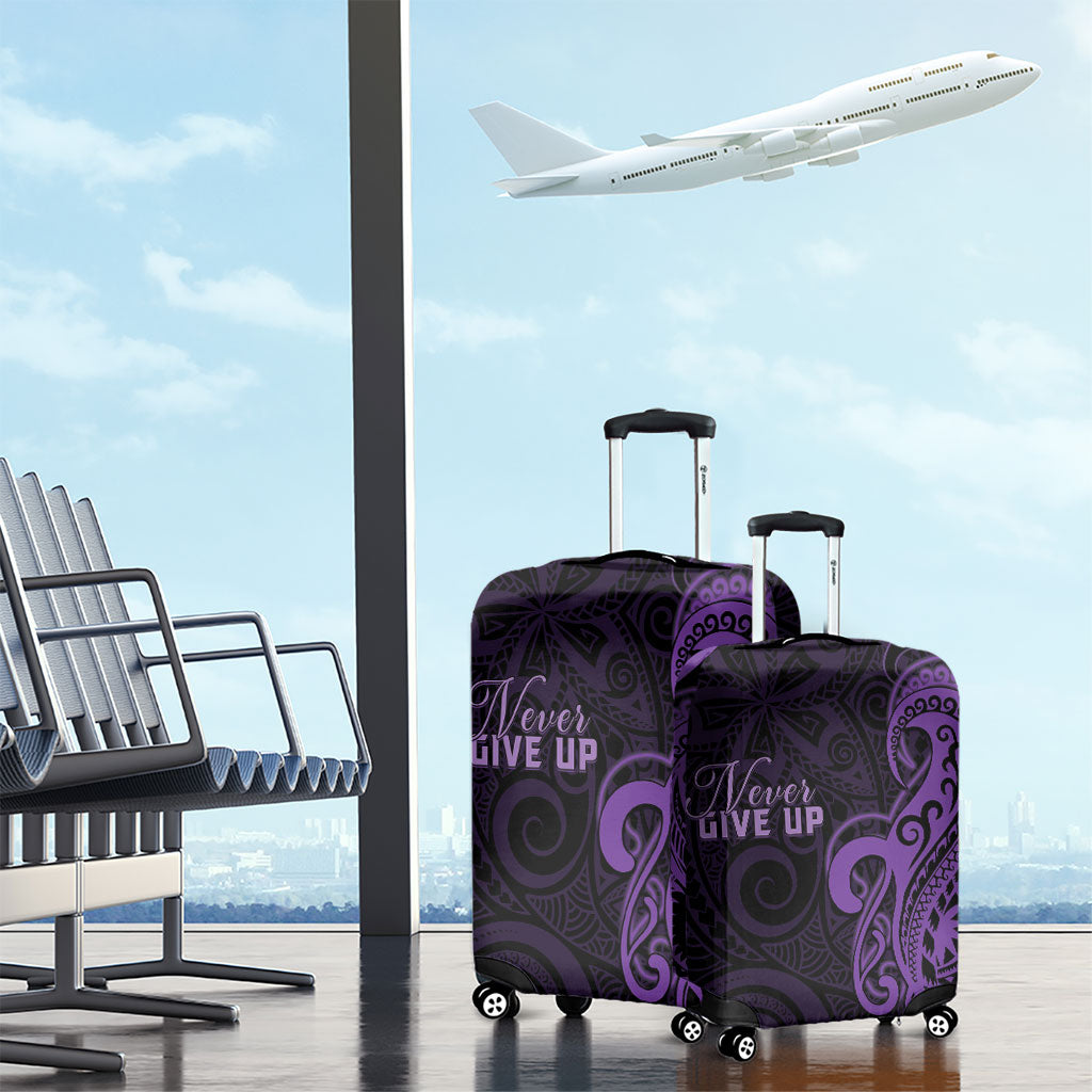 Lupus Warrior Luggage Cover Never Give Up Polynesian Style