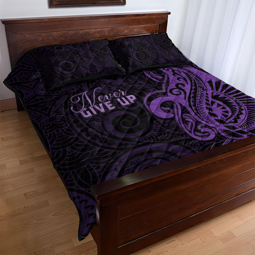 Lupus Warrior Quilt Bed Set Never Give Up Polynesian Style