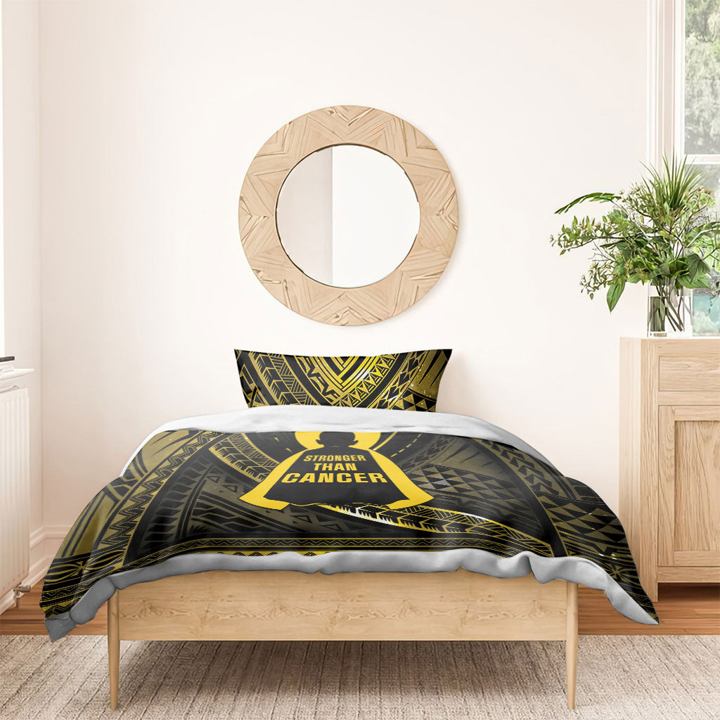 Polynesia Childhood Cancer Support Bedding Set You Are Stronger Than Cancer