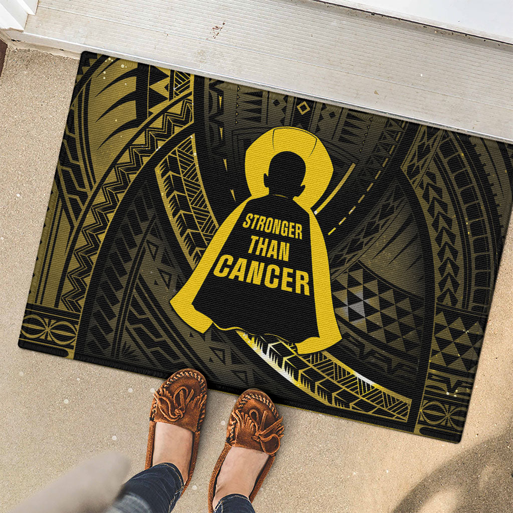 Polynesia Childhood Cancer Support Rubber Doormat You Are Stronger Than Cancer