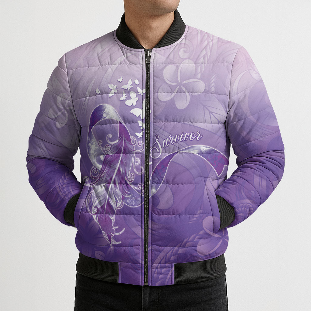 Lupus Survivor Bomber Puffer Jacket Polynesian Style
