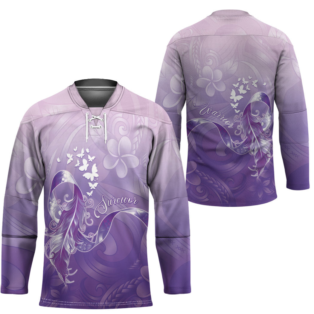 Lupus Survivor Hockey Jersey Polynesian Style