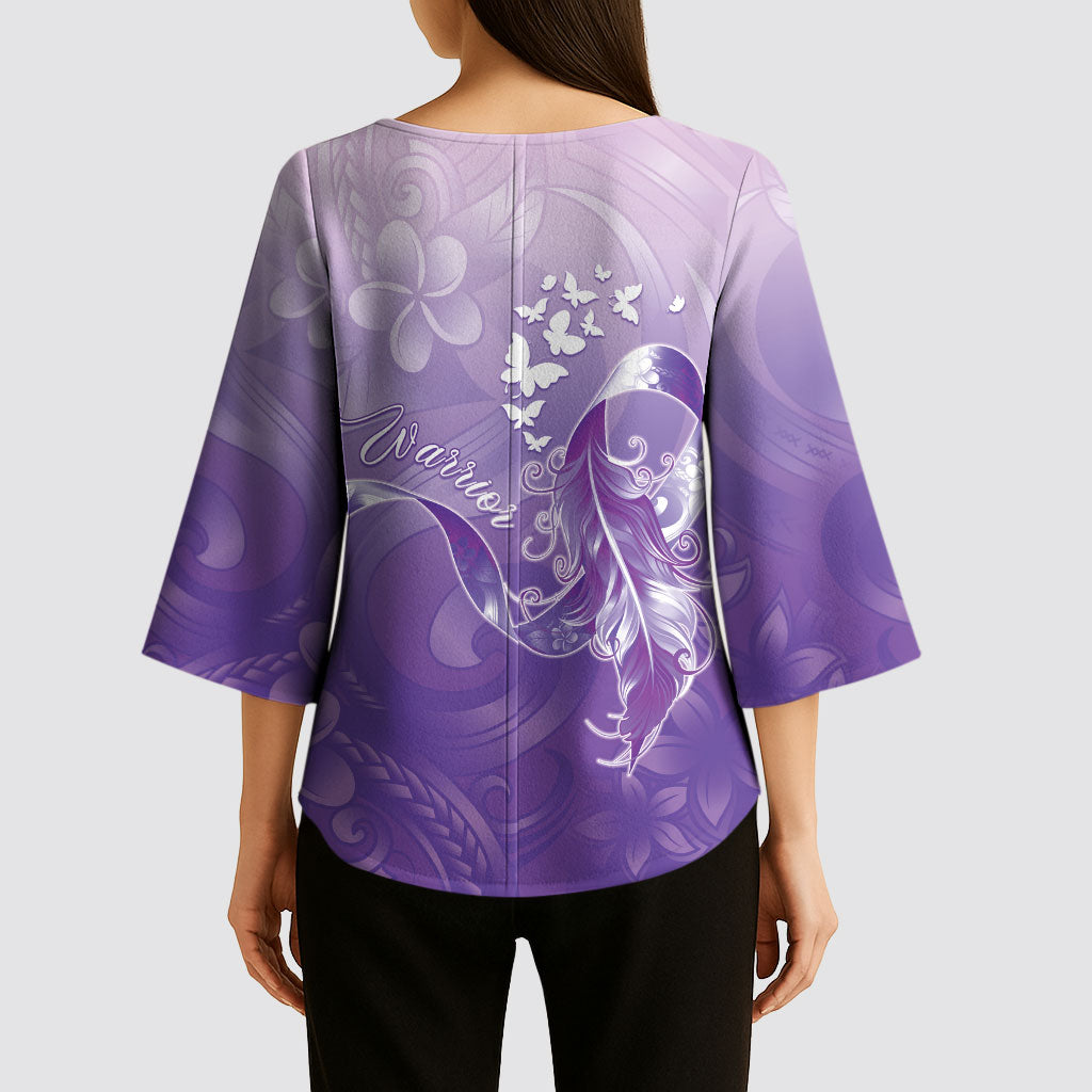 Lupus Survivor Kimono Sleeve Blouse Polynesian Style