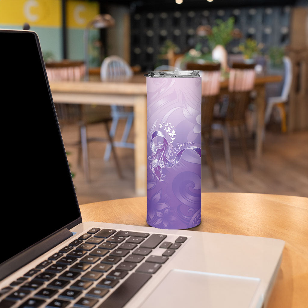 Lupus Survivor Skinny Tumbler Polynesian Style