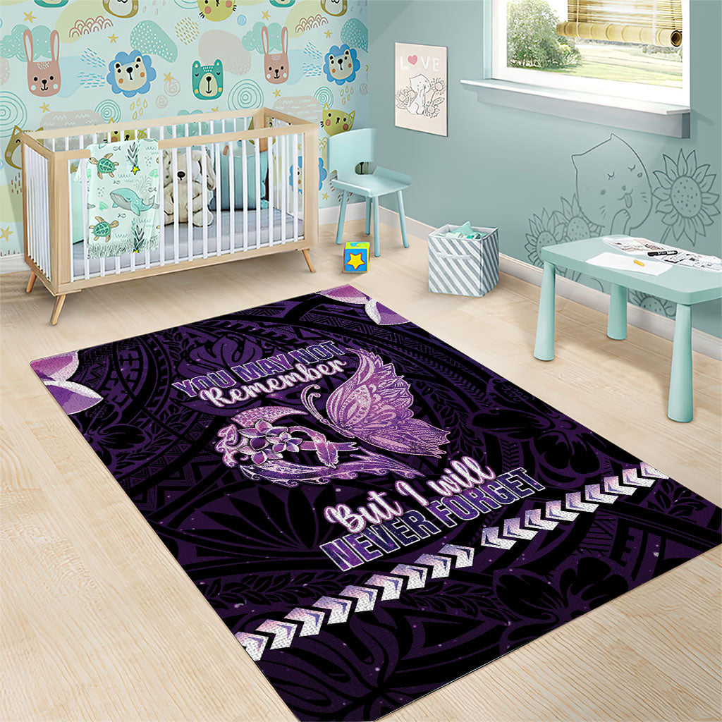Alzheimer Support Area Rug You May Not Remember But I Will Never Forget