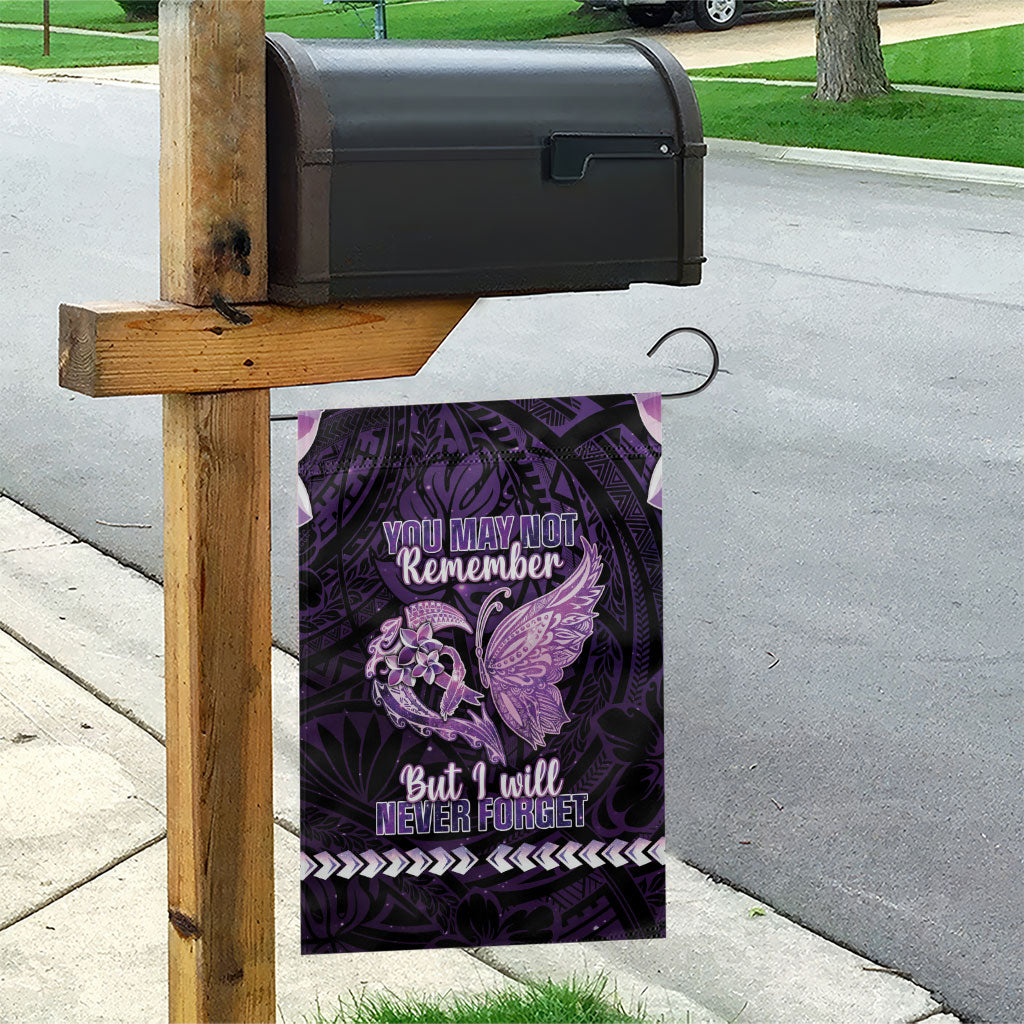 Alzheimer Support Garden Flag You May Not Remember But I Will Never Forget